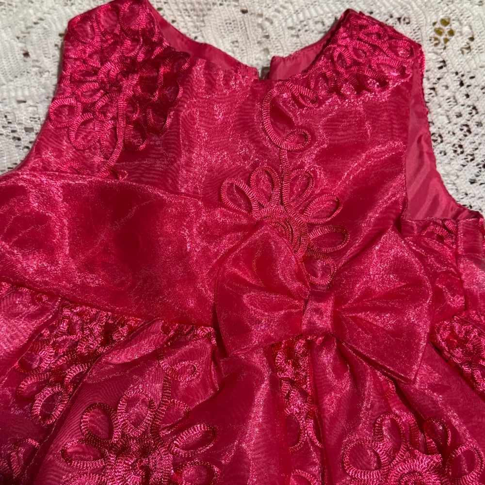 Rare Editions Baby Girl Dress with Bloomer Set Pink Floral 12 Months - Picture 3 of 5
